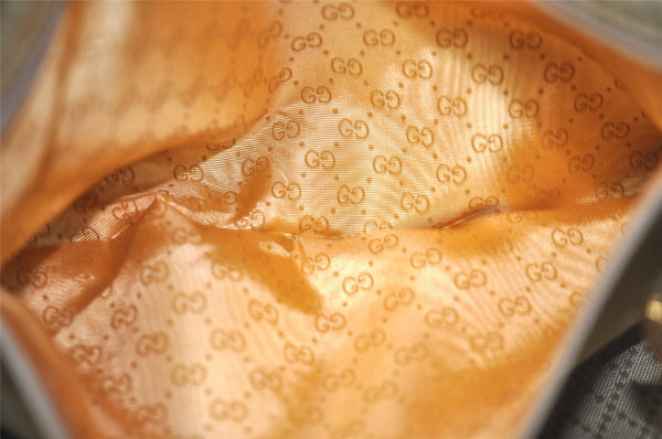 Authentic GUCCI Vintage Micro GG PVC Leather Shoulder Cross Body Bag Brown 6590J