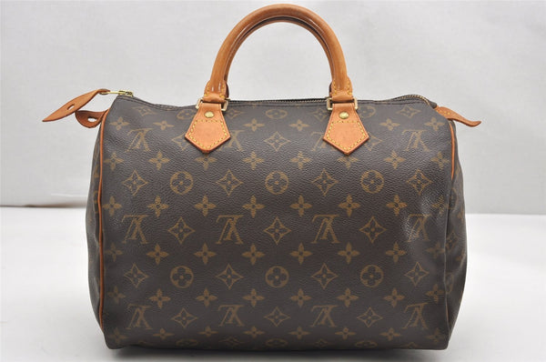 Authentic Louis Vuitton Monogram Speedy 30 Hand Boston Bag M41526 LV 6590K