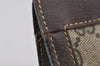 Authentic GUCCI Web Sherry Line Clutch Hand Bag Purse GG PVC Leather Brown 6591J