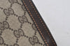 Authentic GUCCI Web Sherry Line Clutch Hand Bag Purse GG PVC Leather Brown 6591J