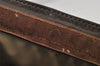Authentic GUCCI Web Sherry Line Clutch Hand Bag Purse GG PVC Leather Brown 6591J