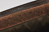 Authentic GUCCI Web Sherry Line Clutch Hand Bag Purse GG PVC Leather Brown 6591J