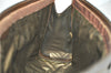 Authentic GUCCI Web Sherry Line Clutch Hand Bag Purse GG PVC Leather Brown 6591J