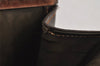 Authentic GUCCI Web Sherry Line Clutch Hand Bag Purse GG PVC Leather Brown 6591J