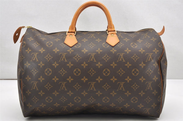 Authentic Louis Vuitton Monogram Speedy 40 Hand Boston Bag M41522 LV 6591K