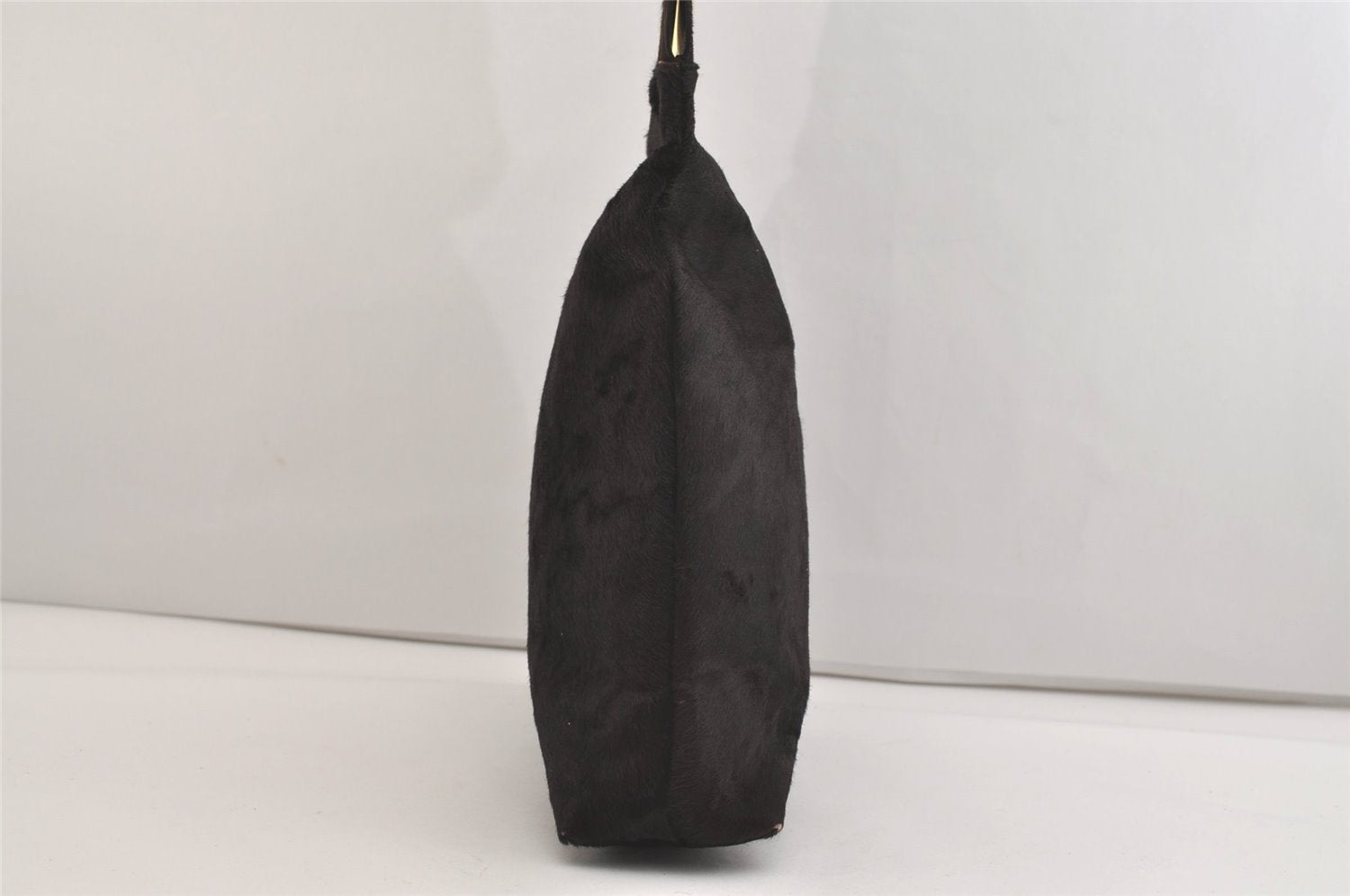 Authentic GUCCI Vintage Shoulder Bag Unborn Calf Leather Brown 6592J