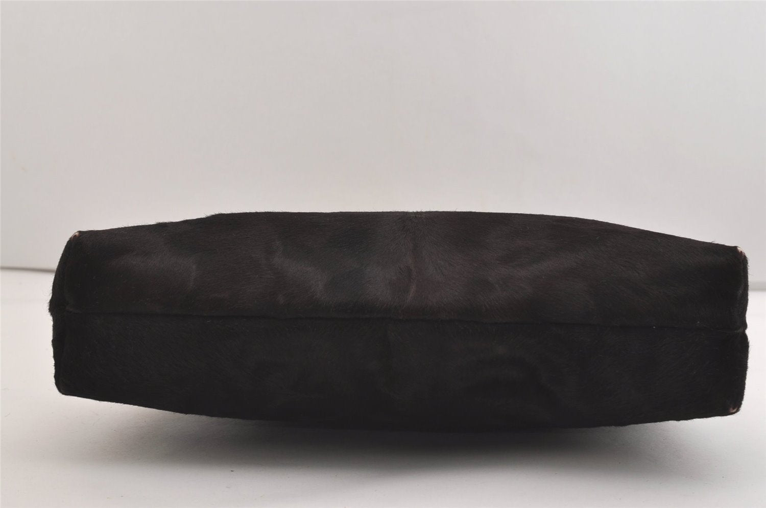 Authentic GUCCI Vintage Shoulder Bag Unborn Calf Leather Brown 6592J