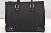 Authentic GUCCI Vintage Hand Tote Bag GG Canvas Leather 120897 Black 6592K