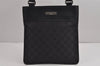 Authentic GUCCI Shoulder Cross Body Bag GG Canvas Leather 0190348 Black 6593J