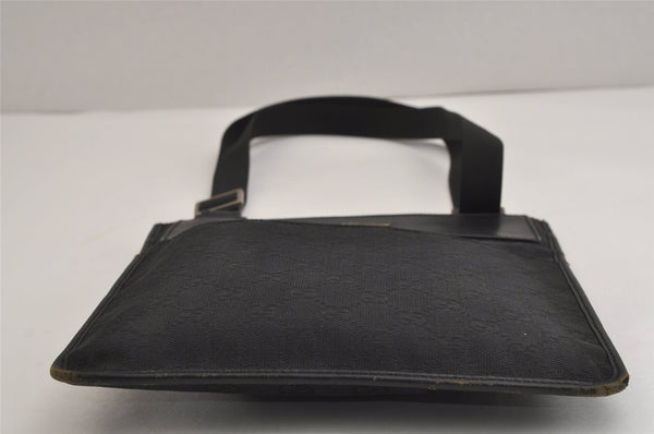 Authentic GUCCI Shoulder Cross Body Bag GG Canvas Leather 0190348 Black 6593J