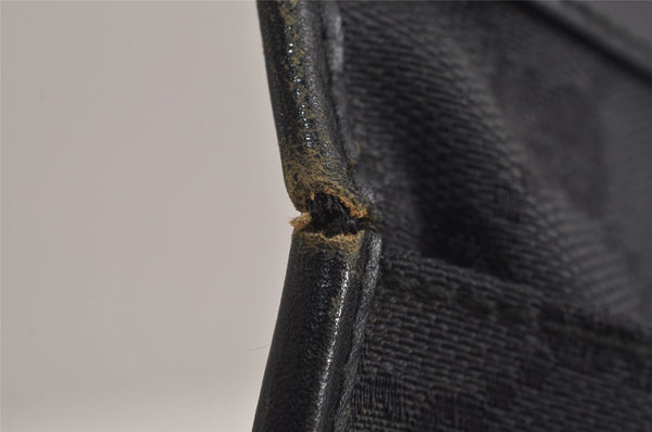 Authentic GUCCI Shoulder Cross Body Bag GG Canvas Leather 0190348 Black 6593J