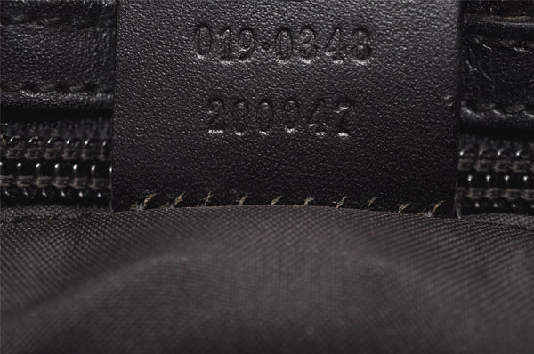 Authentic GUCCI Shoulder Cross Body Bag GG Canvas Leather 0190348 Black 6593J