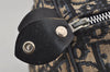 Authentic Christian Dior Trotter Hand Boston Bag Canvas Leather Blue 6594J
