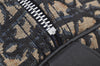 Authentic Christian Dior Trotter Hand Boston Bag Canvas Leather Blue 6594J