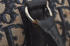 Authentic Christian Dior Trotter Hand Boston Bag Canvas Leather Blue 6594J