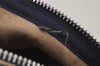 Authentic Christian Dior Trotter Hand Boston Bag Canvas Leather Blue 6594J