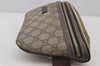 Authentic GUCCI Vintage Waist Body Bag Purse GG PVC Leather 233269 Brown 6595J