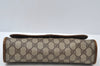 Authentic GUCCI Web Sherry Line Clutch Hand Bag Purse GG PVC Leather Brown 6596J