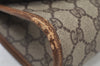 Authentic GUCCI Web Sherry Line Clutch Hand Bag Purse GG PVC Leather Brown 6596J