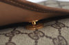 Authentic GUCCI Web Sherry Line Clutch Hand Bag Purse GG PVC Leather Brown 6596J