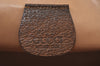 Authentic GUCCI Web Sherry Line Clutch Hand Bag Purse GG PVC Leather Brown 6596J