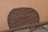 Authentic GUCCI Web Sherry Line Clutch Hand Bag Purse GG PVC Leather Brown 6596J