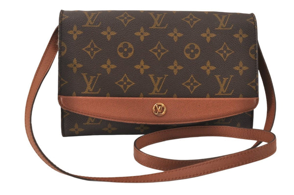 Authentic Louis Vuitton Monogram Bordeaux M51798 2Way Shoulder Clutch Bag 6598K