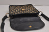 Authentic Christian Dior Trotter Shoulder Bag Canvas Leather Navy Junk 6599J