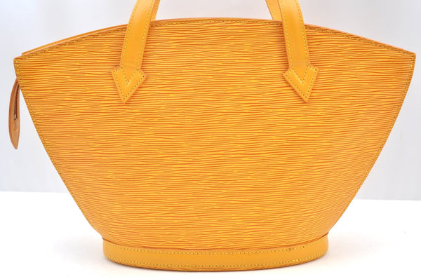 Authentic Louis Vuitton Epi Saint Jacques Hand Bag Yellow M52279 LV 6601H