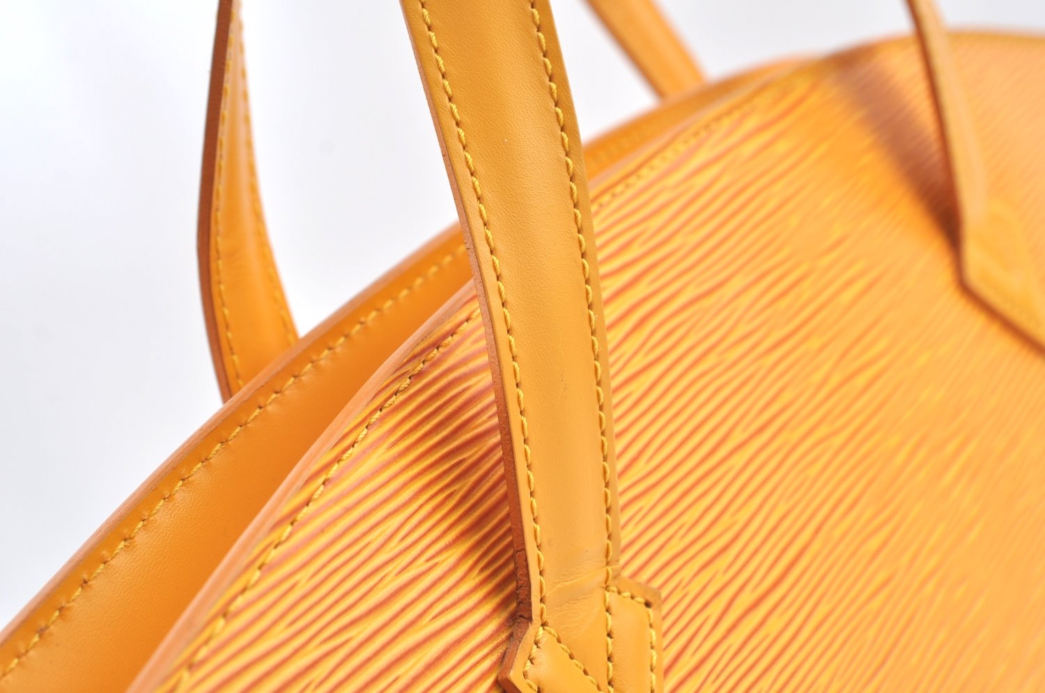 Authentic Louis Vuitton Epi Saint Jacques Hand Bag Yellow M52279 LV 6601H