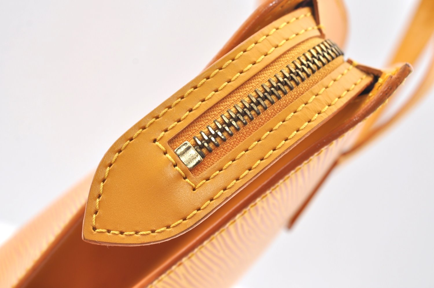 Authentic Louis Vuitton Epi Saint Jacques Hand Bag Yellow M52279 LV 6601H