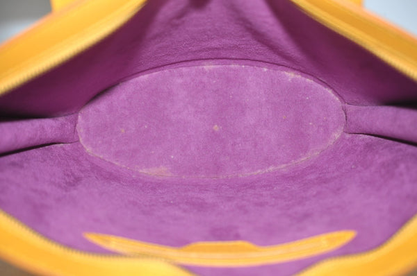 Authentic Louis Vuitton Epi Saint Jacques Hand Bag Yellow M52279 LV 6601H