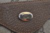 Authentic GUCCI Web Sherry Line Shoulder Tote Bag GG PVC Leather Brown 6604J