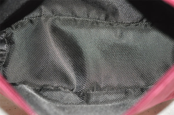 Authentic GUCCI Vintage Hand Bag Pouch Purse GG Canvas Leather 07198 Pink 6605I