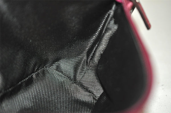 Authentic GUCCI Vintage Hand Bag Pouch Purse GG Canvas Leather 07198 Pink 6605I