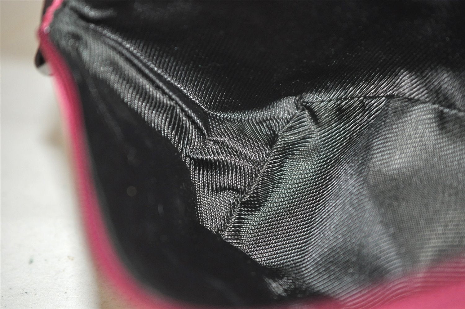 Authentic GUCCI Vintage Hand Bag Pouch Purse GG Canvas Leather 07198 Pink 6605I