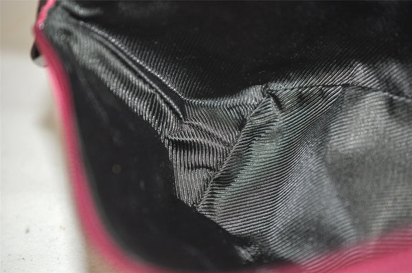 Authentic GUCCI Vintage Hand Bag Pouch Purse GG Canvas Leather 07198 Pink 6605I