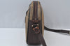 Authentic Burberrys Check Shoulder Cross Bag Canvas Leather Khaki Green 6605J