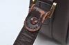 Authentic Burberrys Check Shoulder Cross Bag Canvas Leather Khaki Green 6605J