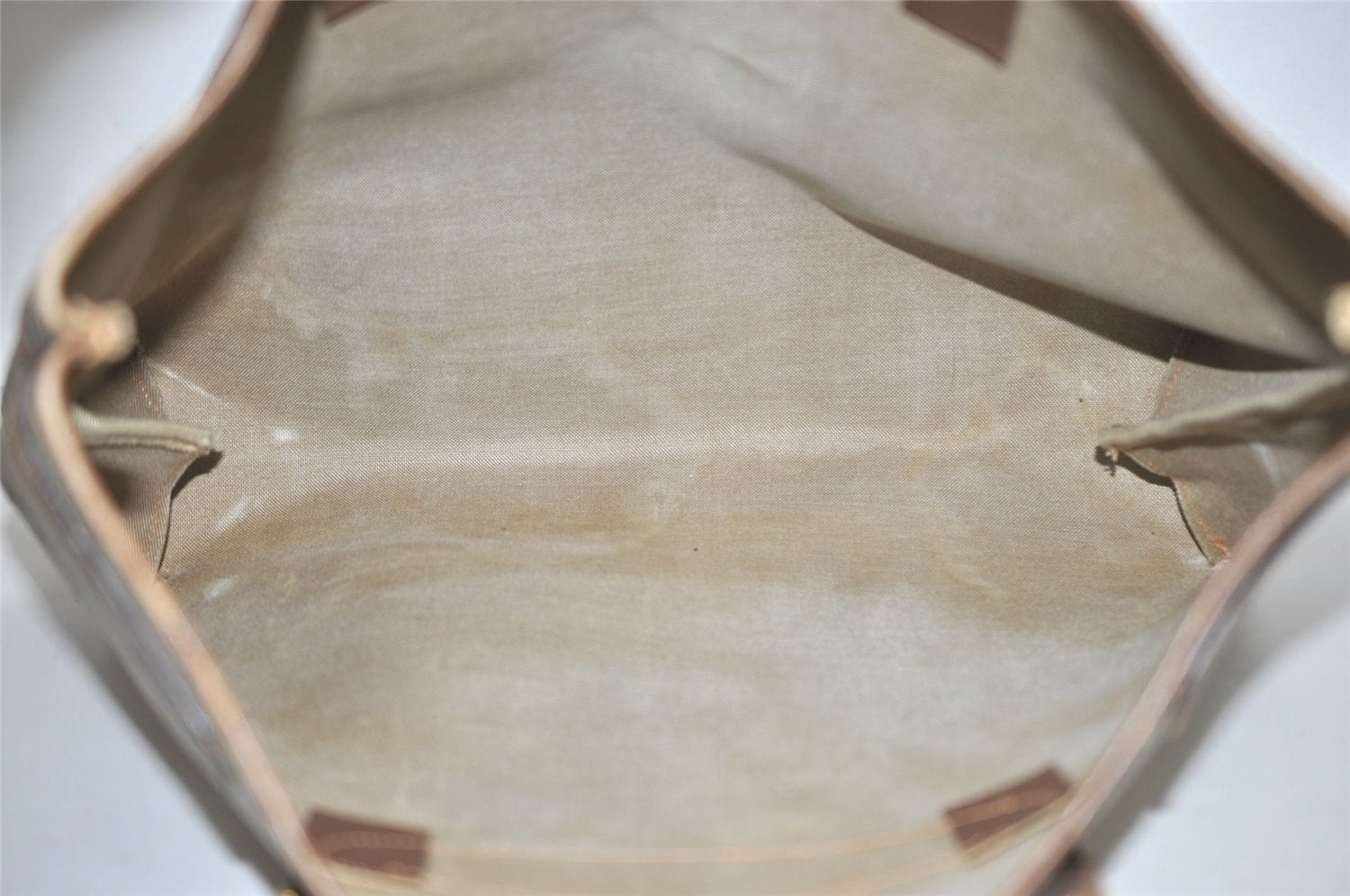 Authentic GUCCI Vintage Shoulder Tote Bag GG PVC Leather Brown Junk 6606J