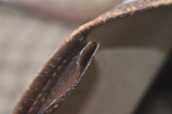 Authentic GUCCI Vintage Shoulder Tote Bag GG PVC Leather Brown Junk 6606J