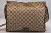 Authentic GUCCI Shoulder Cross Body Bag GG Canvas Leather 90656 Brown 6607J
