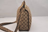 Authentic GUCCI Shoulder Cross Body Bag GG Canvas Leather 90656 Brown 6607J