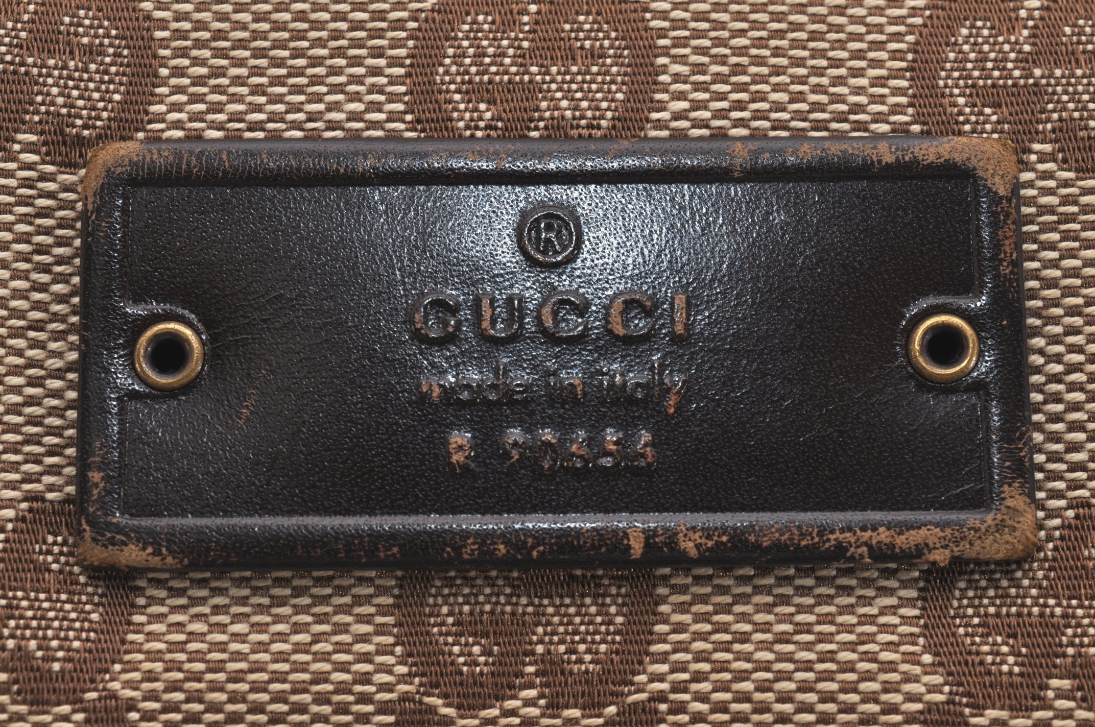 Authentic GUCCI Shoulder Cross Body Bag GG Canvas Leather 90656 Brown 6607J