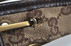 Authentic GUCCI Shoulder Cross Body Bag GG Canvas Leather 90656 Brown 6607J
