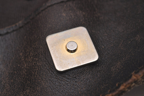 Authentic GUCCI Shoulder Cross Body Bag GG Canvas Leather 90656 Brown 6607J