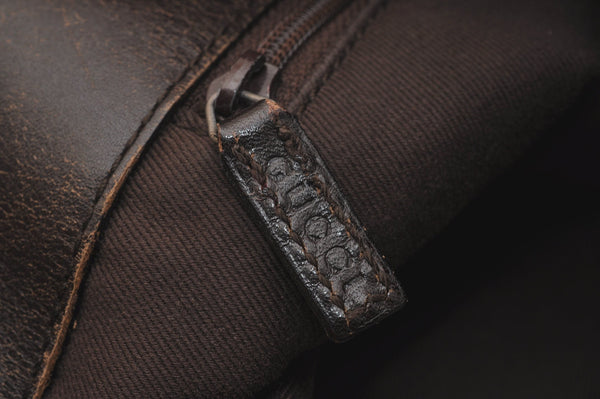 Authentic GUCCI Shoulder Cross Body Bag GG Canvas Leather 90656 Brown 6607J