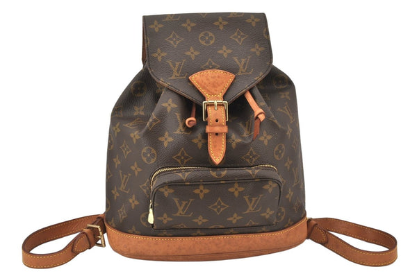 Authentic Louis Vuitton Monogram Montsouris MM Backpack M51136 LV 6607K