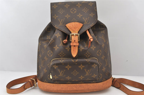 Authentic Louis Vuitton Monogram Montsouris MM Backpack M51136 LV 6607K