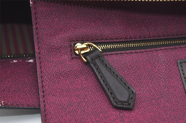 Authentic FENDI Zucca Vintage Shoulder Tote Bag PVC Leather Brown Black 6608I